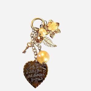 Francesca's Collections Gold Charm Keychain Or Bag Charm
